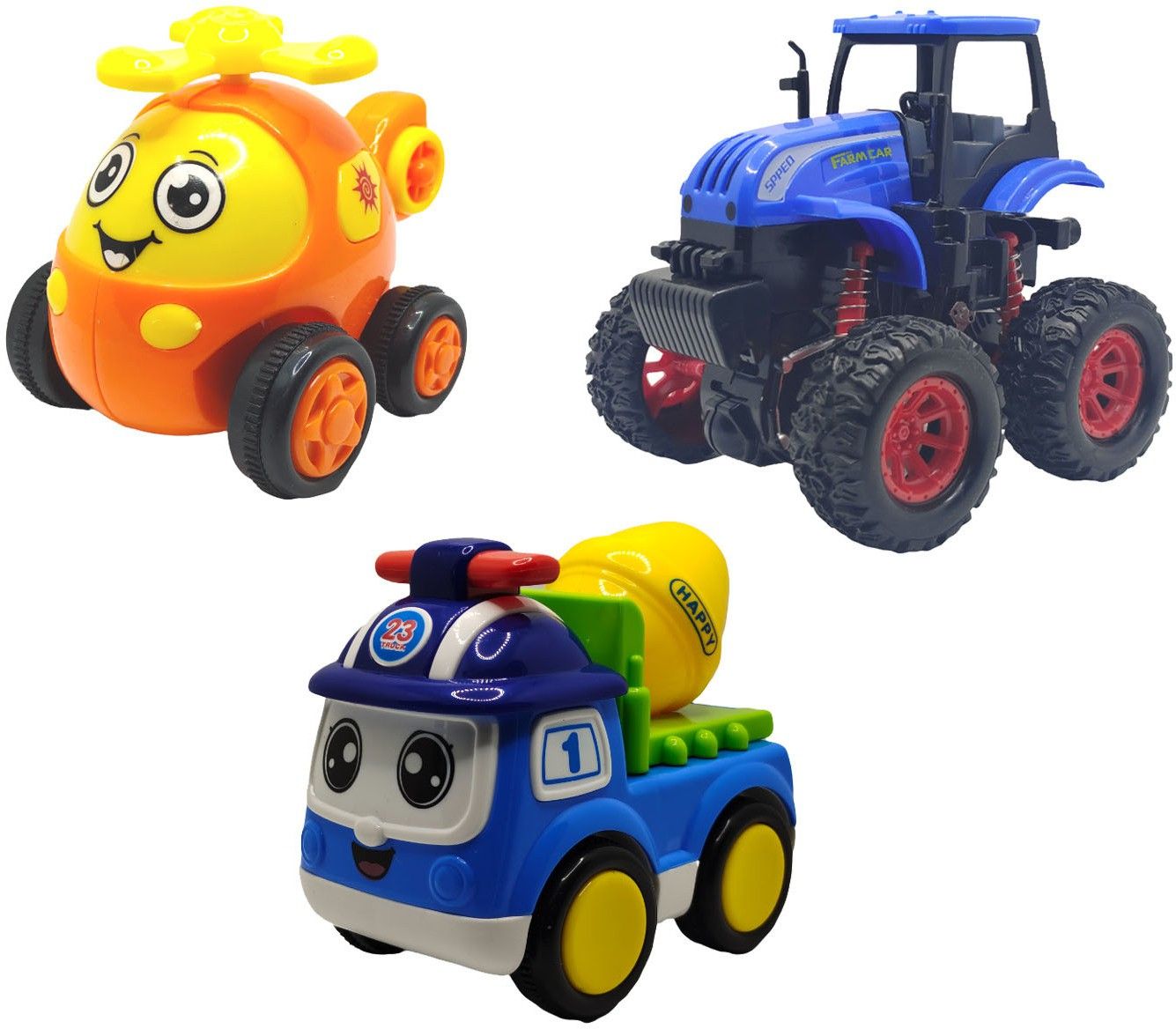 vaniha Unbreakable Four-Wheel Drive Friction Powered Diecast Toy Set-E65-picture-26