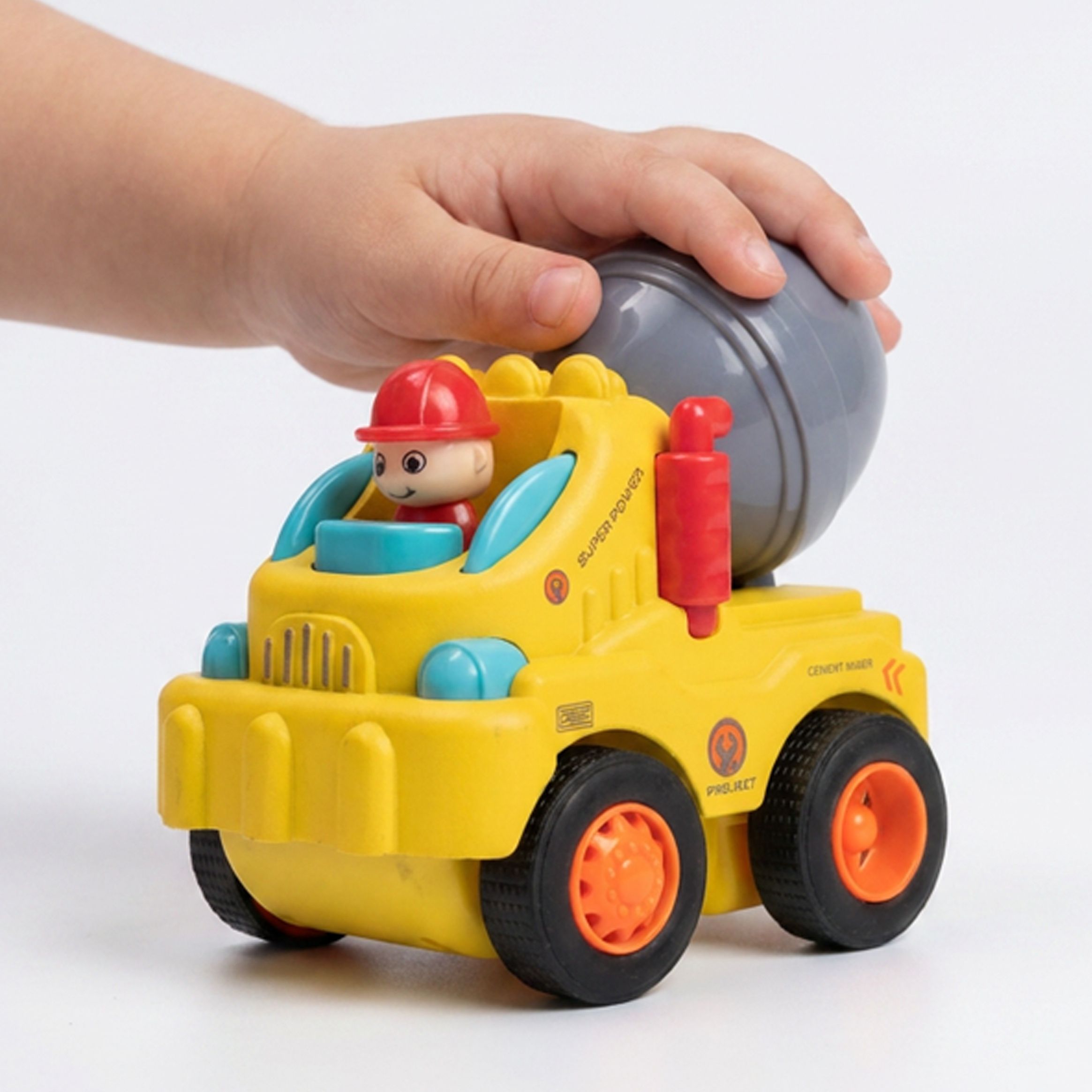 nvf Construction Cement Mixer Truck Toy with Driver Figure | Push & Go-picture-14