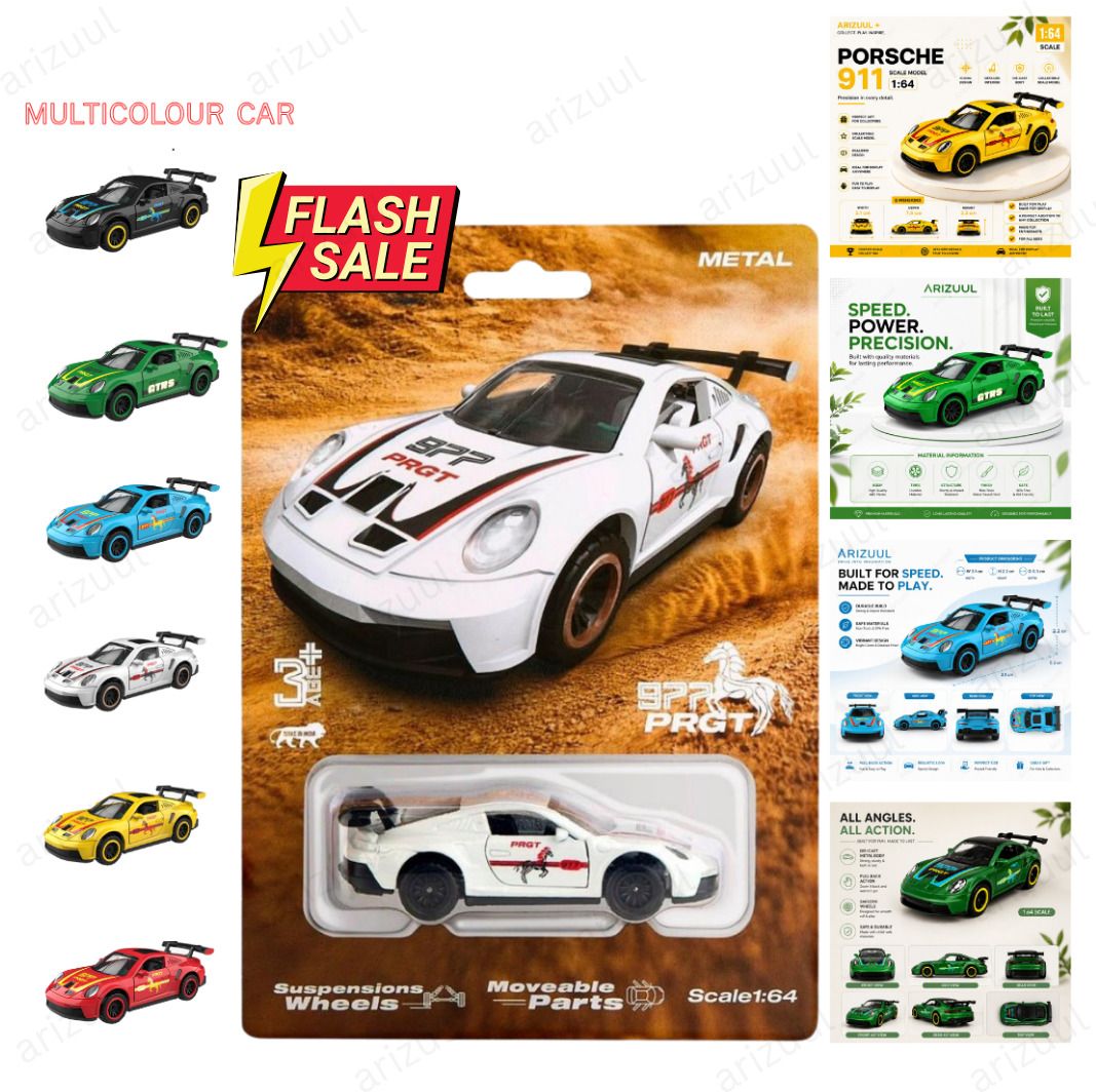 arizuul Porsche 911 GT3 RS Premium Metal Diecast Mini Racing Car-picture-39