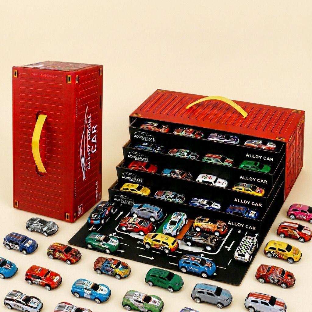 ninas 48 Pcs Pull Back Car Set, Alloy Racing Car Toys-picture-12