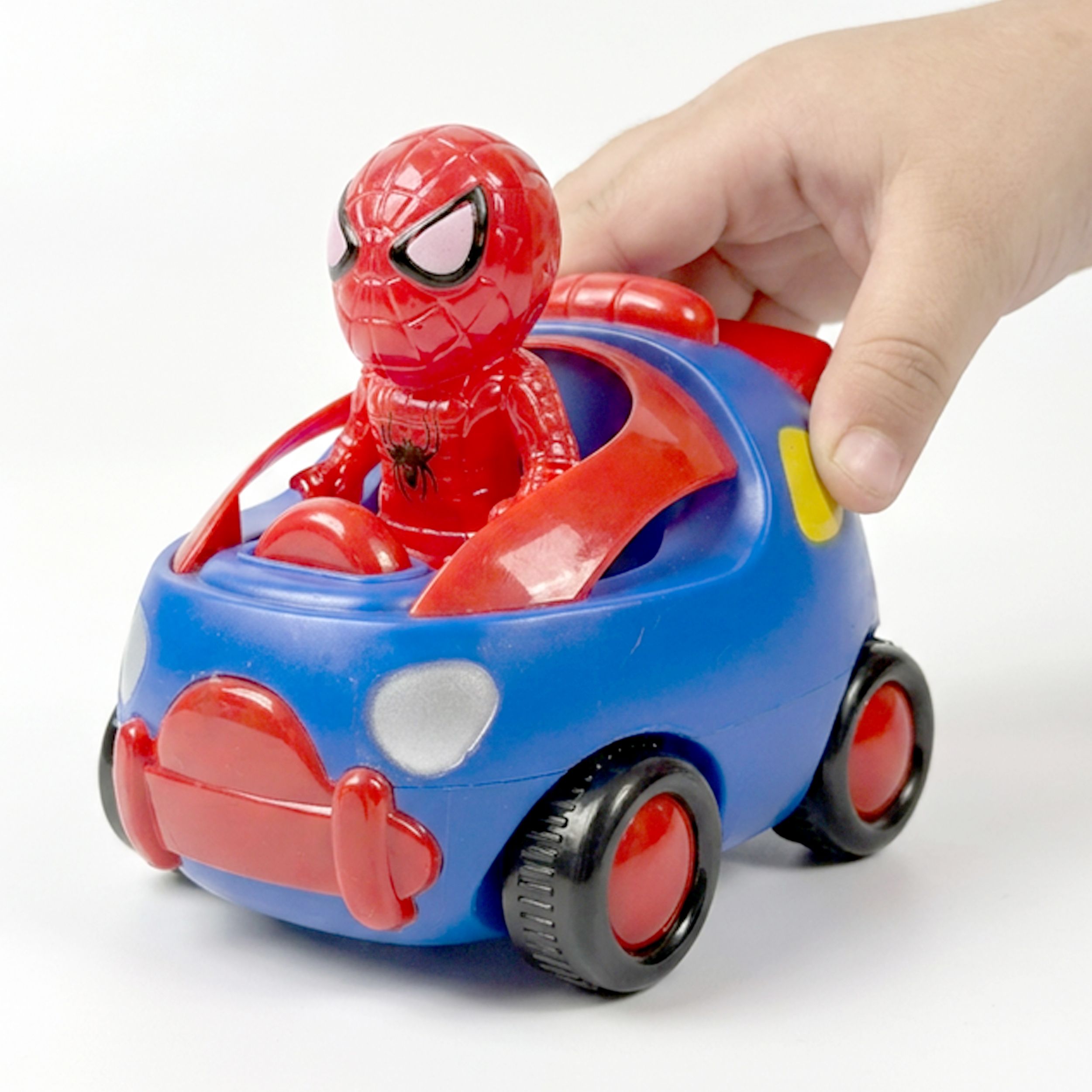 Superhero Action Car Toy with Hero Figure | Push & Go Racing Vehicle-image-32