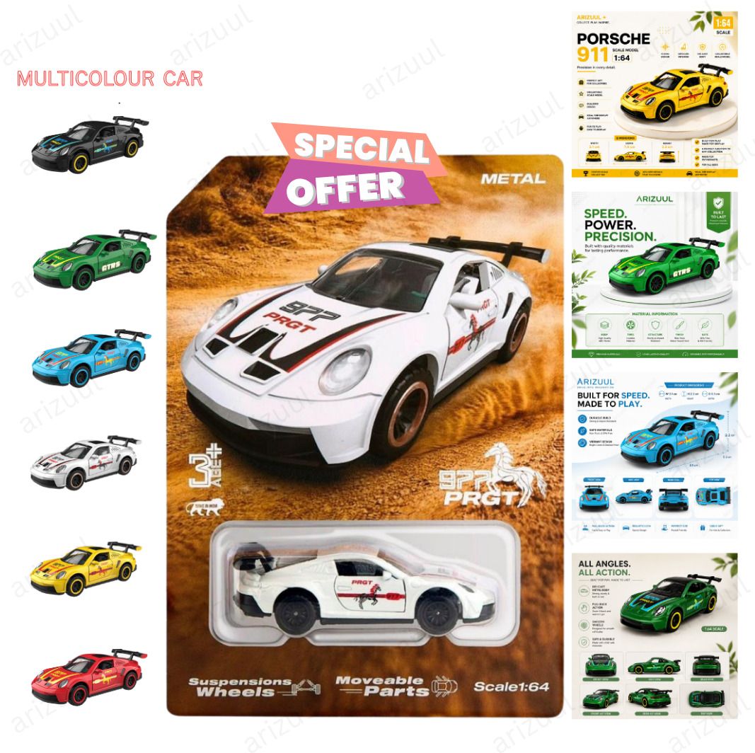 arizuul 1:64 Porsche GT3 RS Performance Sports Car Diecast Model-picture-4