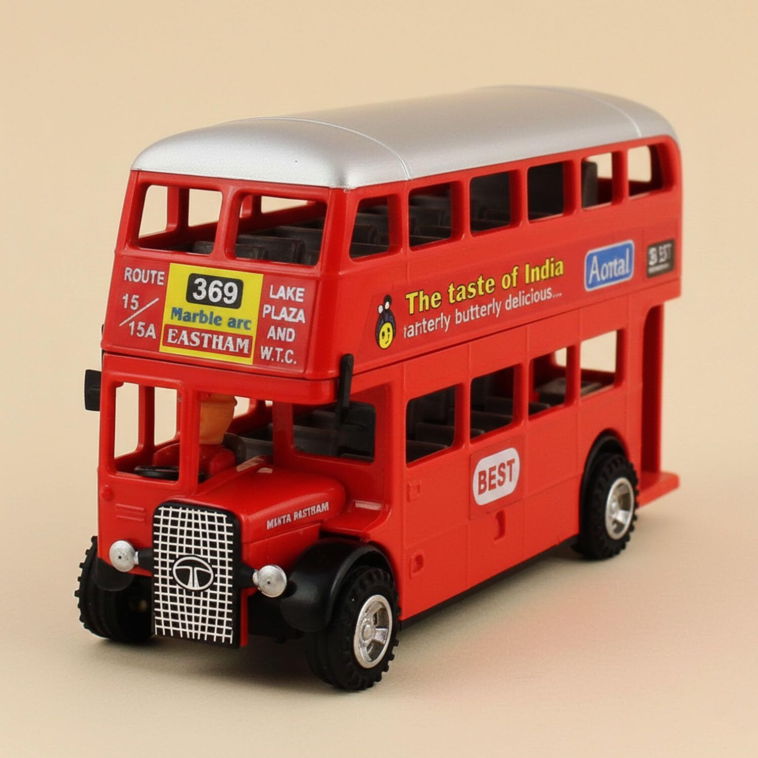 toyterra DX Double Decker Bus Toy – Realistic Pullback Bus for Kids 3+-picture-28