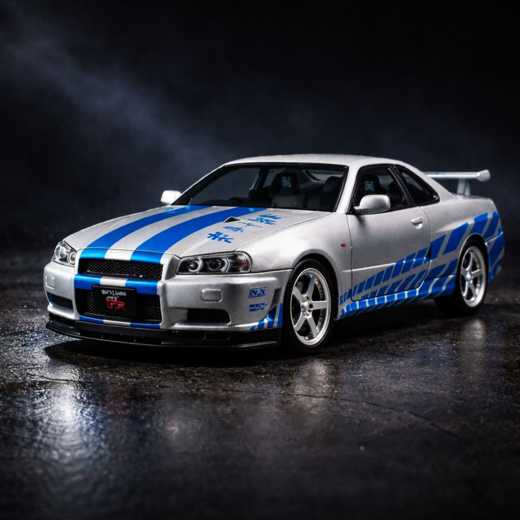 ragiluxe Nissan Skyline GT-R R34 1:32 Mini Racing Toy Car for Kids-picture-15