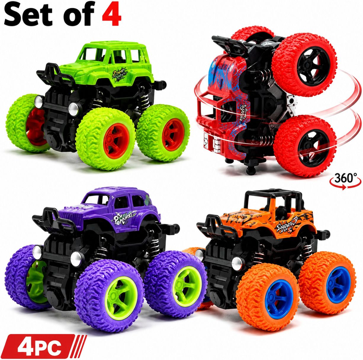 kookumber Unbreakable cars toys for boys Mini Monster Trucks-picture-16
