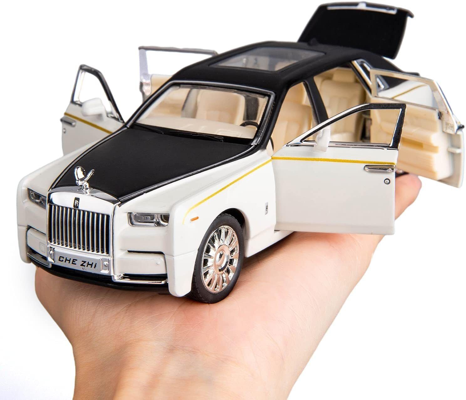 1:32 Rolls Royce Phantom Die cast Metal Car Toy Light & Sound for Boys Girl