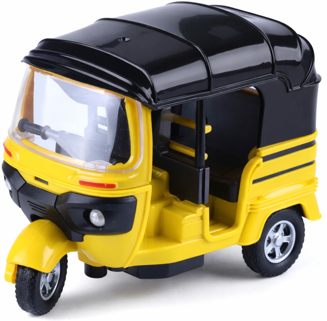 Gully Auto Rickshaw Toy Pull back Play for Kids,Yellow-image-21
