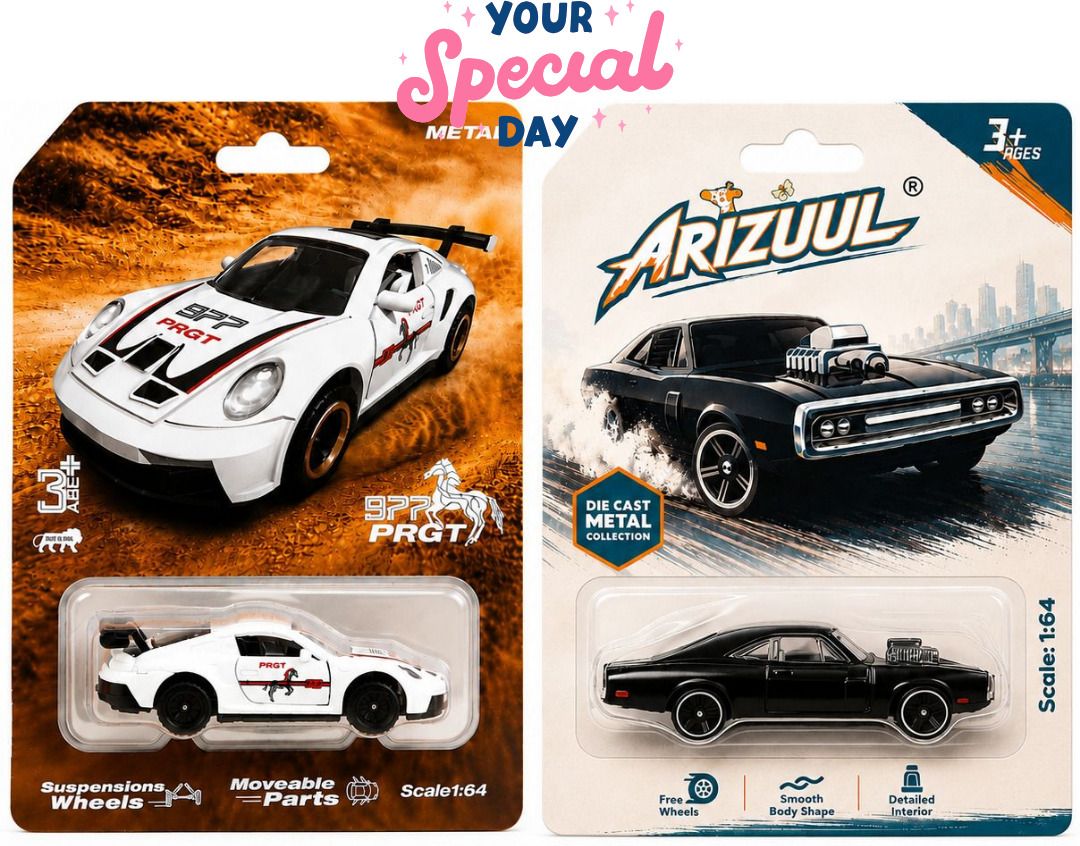 arizuul 1:64 Porsche GT3 RS Metal Diecast Twin Pack for Kids & Collectors-picture-42