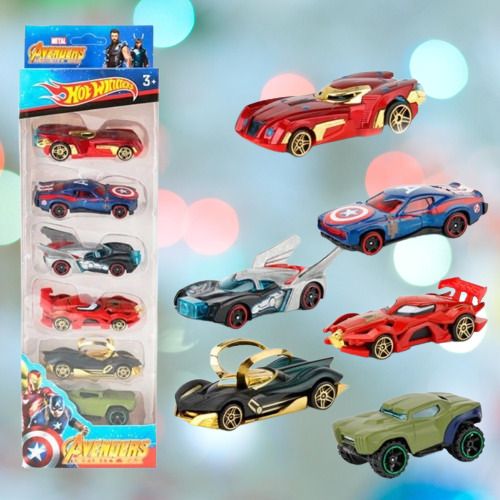 6Pcs Car Set - Hero Car Toy Alloy Model for Marvel Toy Collection Toy,