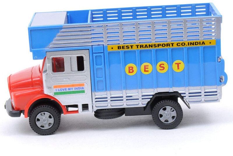 Plastic old style public truck , without battery with pullback action-image-25
