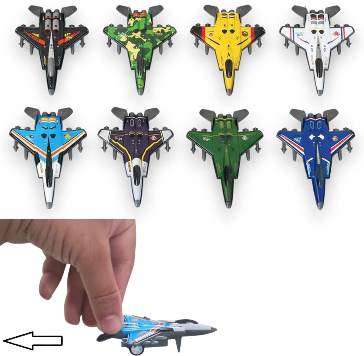 Diecast Pull Back Fighter Jet Toy for Kids Toy for Kids Multicolor Pack of 4)-image-41