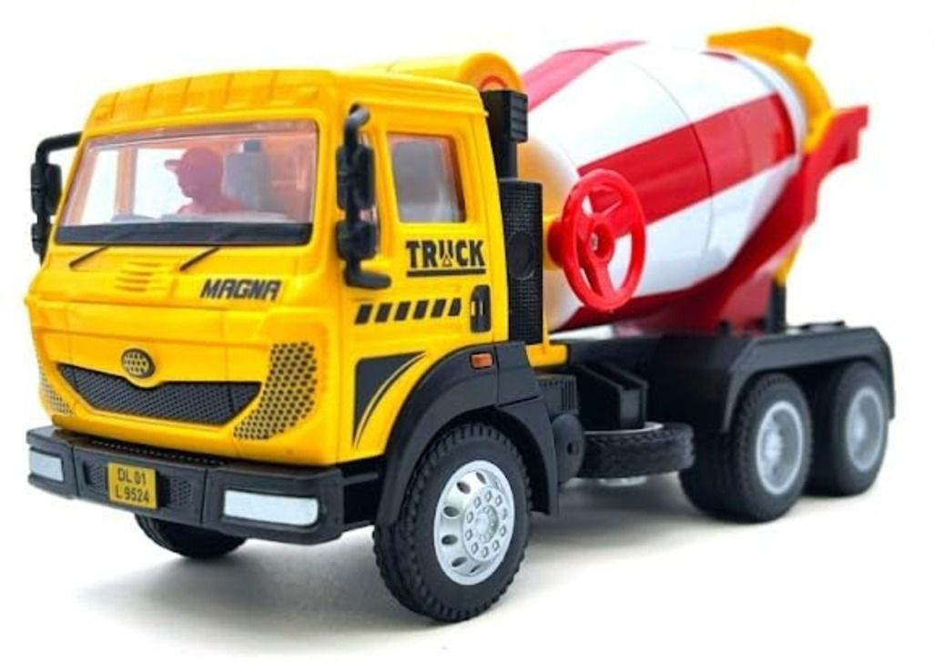 Concrete Mixer Pull Back Construction Toy Truck for Kids-image-40