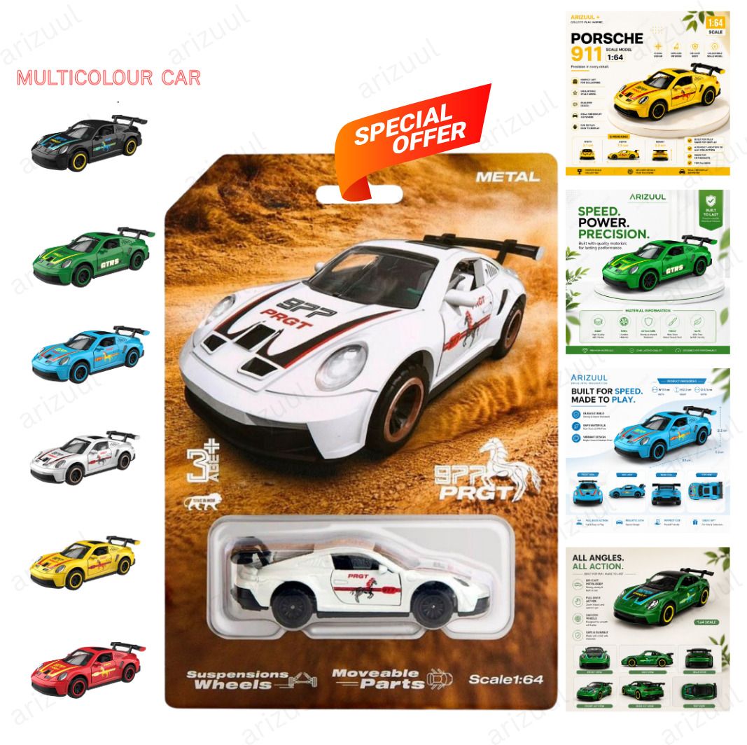 arizuul 1:64 Porsche GT3 RS Limited Style Metal Collectible Car-picture-7