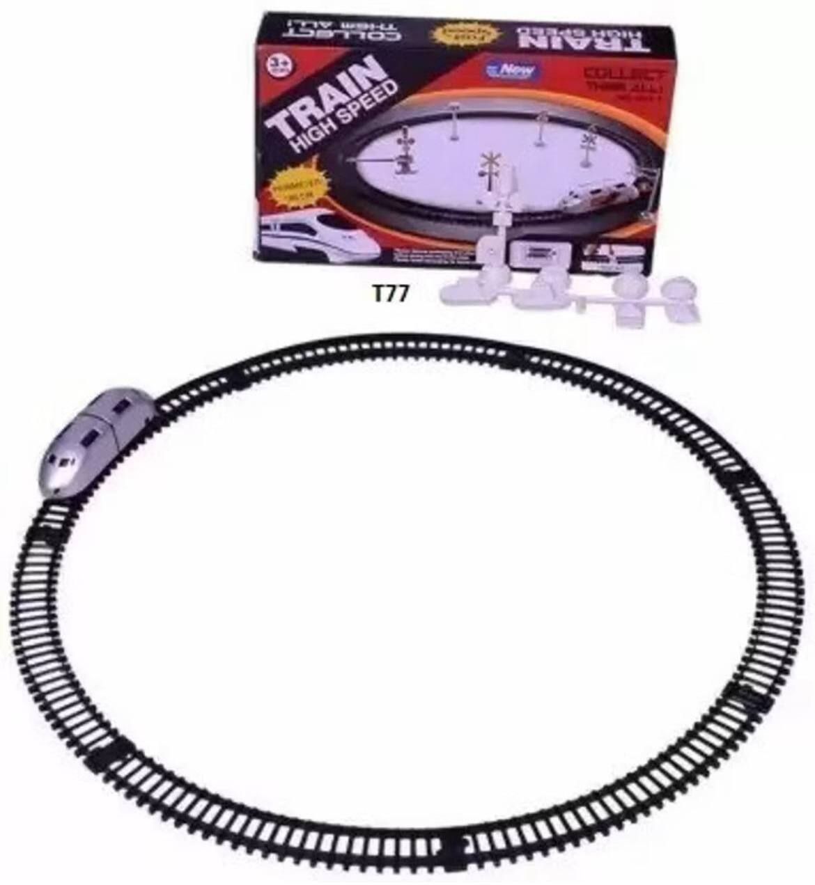 Battery Operated High Speed Train Toy Set with Track, Bullet Train for Kids