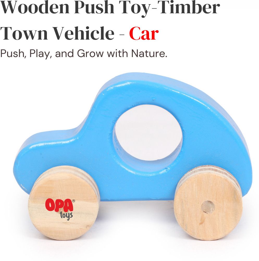 Premium Wooden Push & Pull Toy Timber Town Vehicle Car-image-30