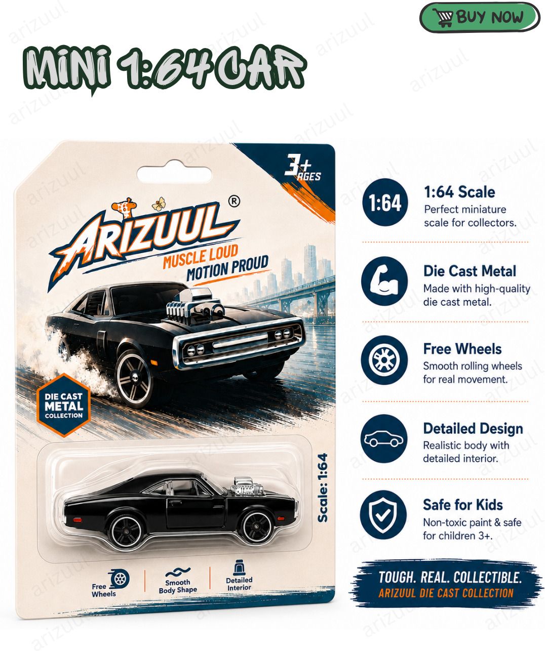 arizuul ff7 premium alloy muscle toy car 1:64 scale detailed die cast model vehicle-picture-22