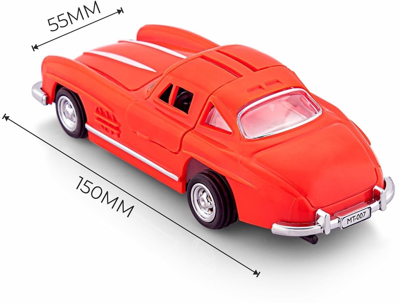 wooge Classics S Series - Red Classic Car | Pull-Back Toy-picture-5