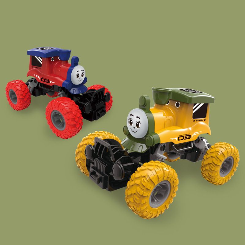 Friction Powered Thomas Train Pull Along Toy Stunt car for Kids-image-31