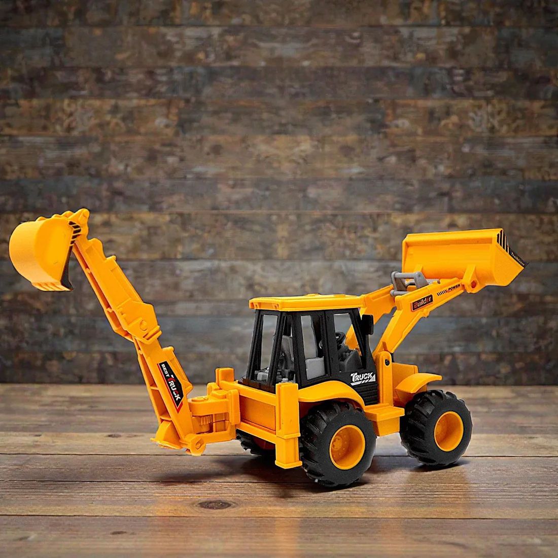 Non-battery Operated JCB Bulldozer Loader Unbreakable Push & Go Action Toy-image-0