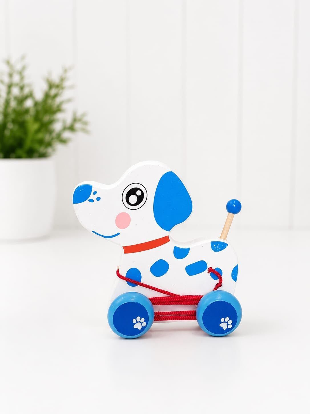 Wooden Pull Along Dog Toy for Kids | Montessori Walking Puppy Toy-image-44