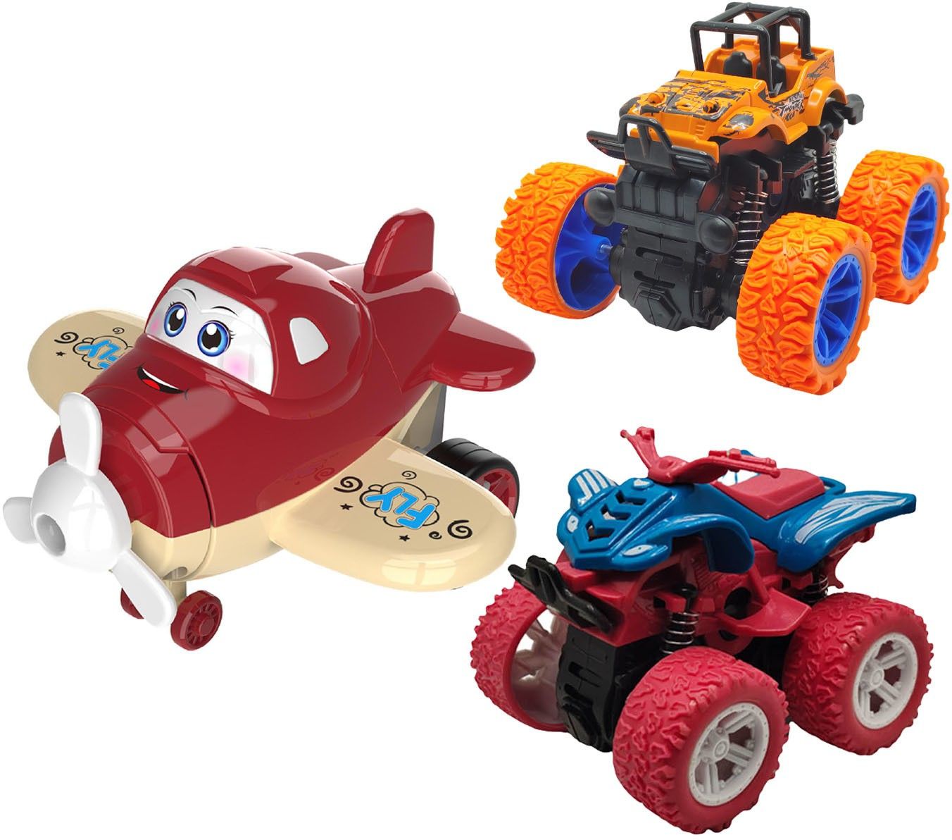 vaniha Unbreakable Four-Wheel Drive Friction Powered Diecast Toy Set-I108-picture-32