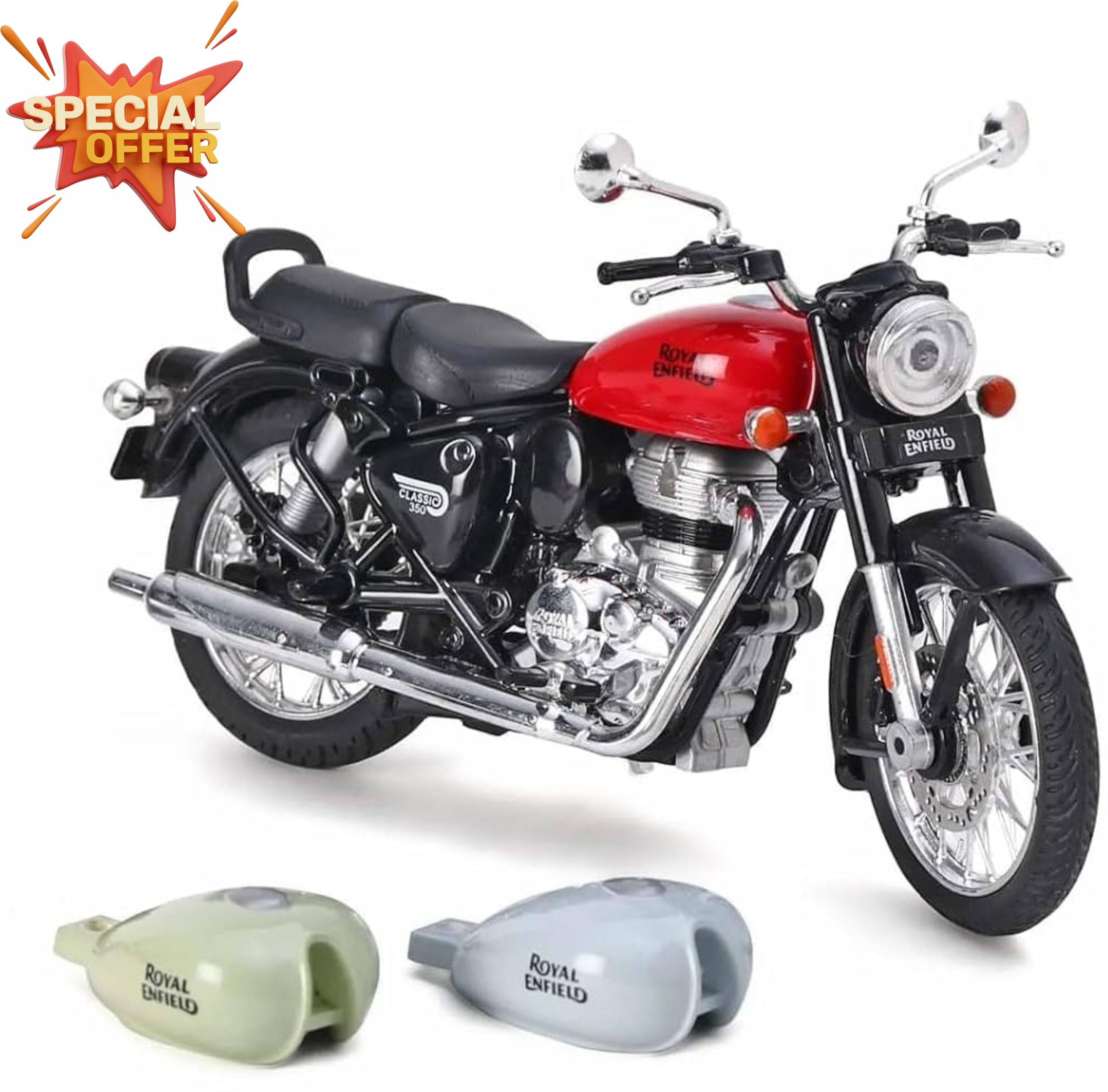 countrylink 1:15 Royal Enfield Classic 350 Bullet Toy Mini Bike Toy for Kids Gift Collection-picture-18