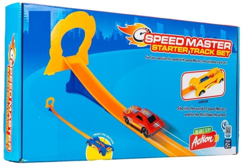 peed Master Starter Track Toys Set Launch & Go Car Racing Set with 2 Cars-ZK1-image-44