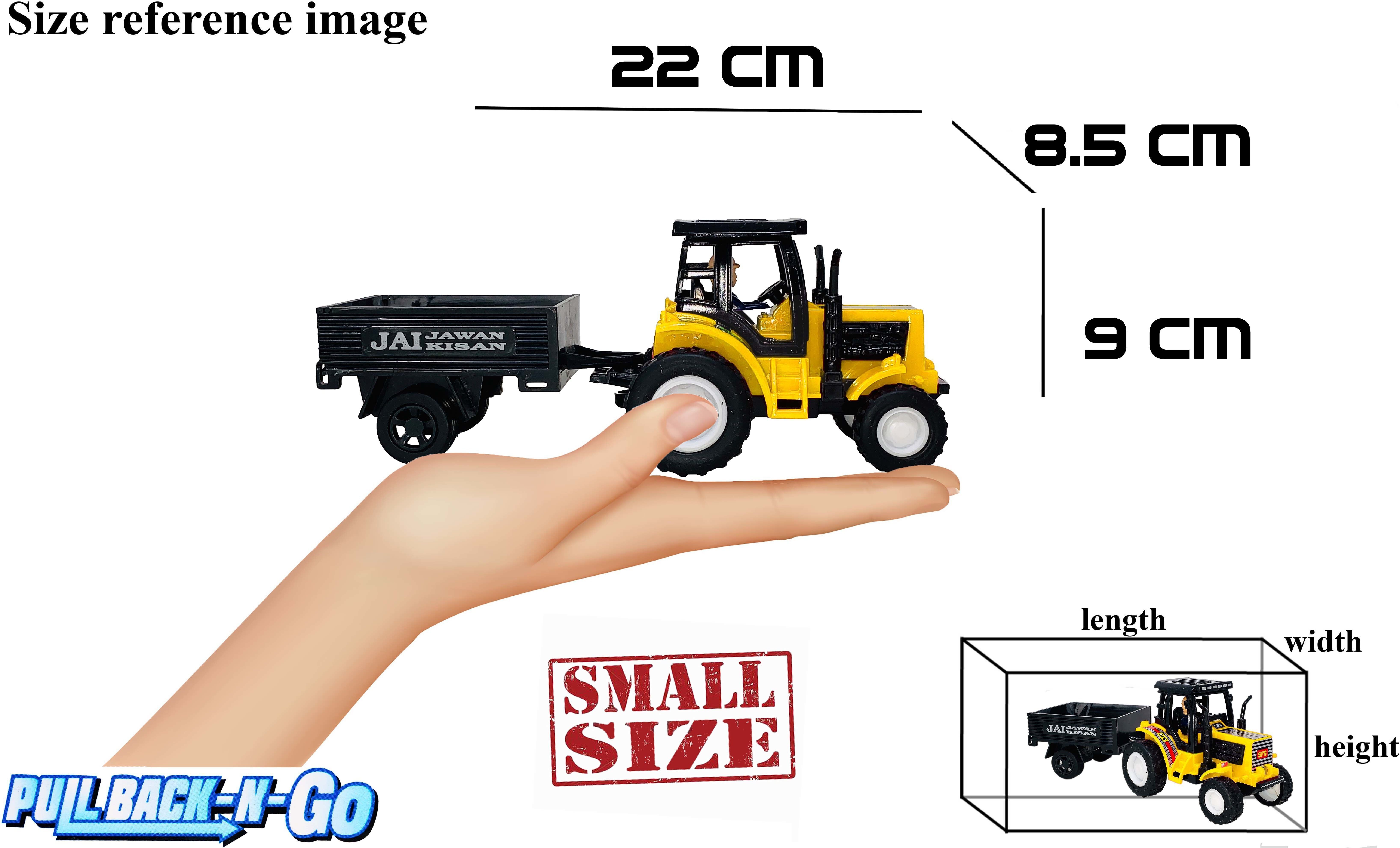 techzage Vehicle Shinshie - tractor With Trolly - Yellow - Single - S-046-picture-14
