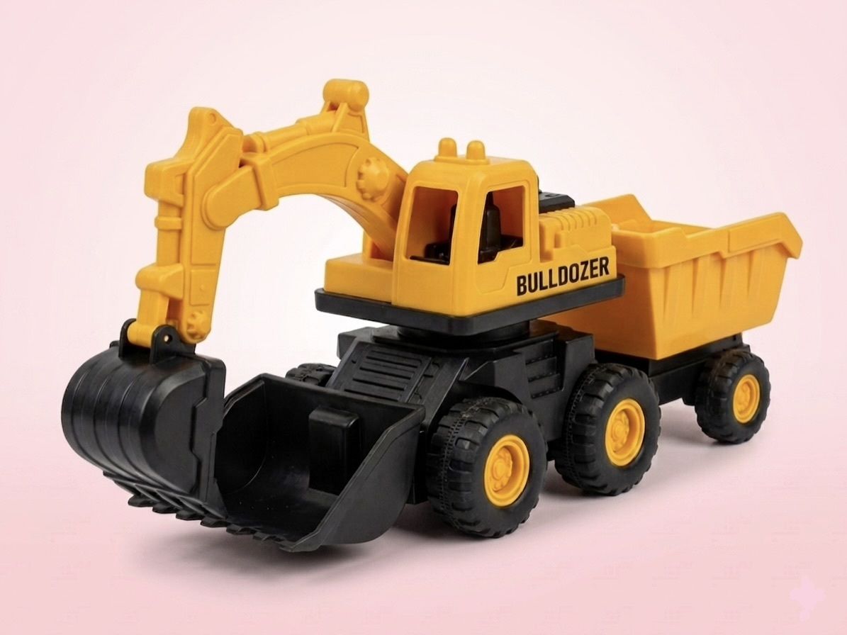 a cube JCB Toy Excavator Contraction Toy with Trolly Unbreakable ABS Plastic-picture-37