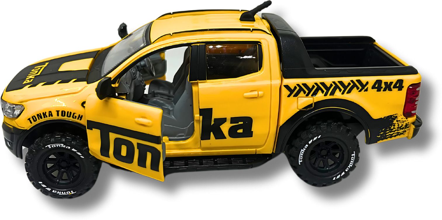 Tonka Dirt Drifter Pull Back Car Toy with Openable Tailgate and Doors for Kids