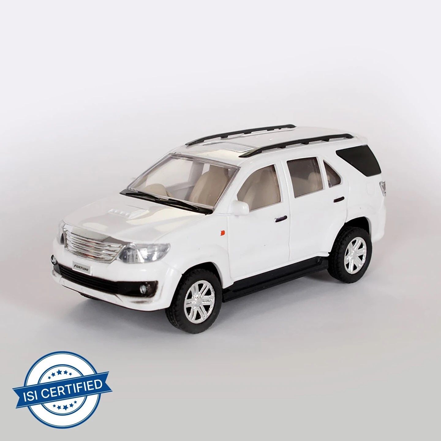 White Fortuner Die-Cast Pull Back Car Toy Vehicle for Kids-image-34