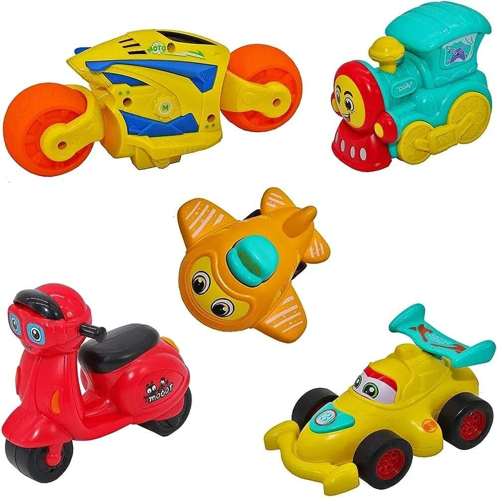 venimall Fun Autos Set Push and Go Vehicles Friction Powered Cars Toy for Toddlers image 1