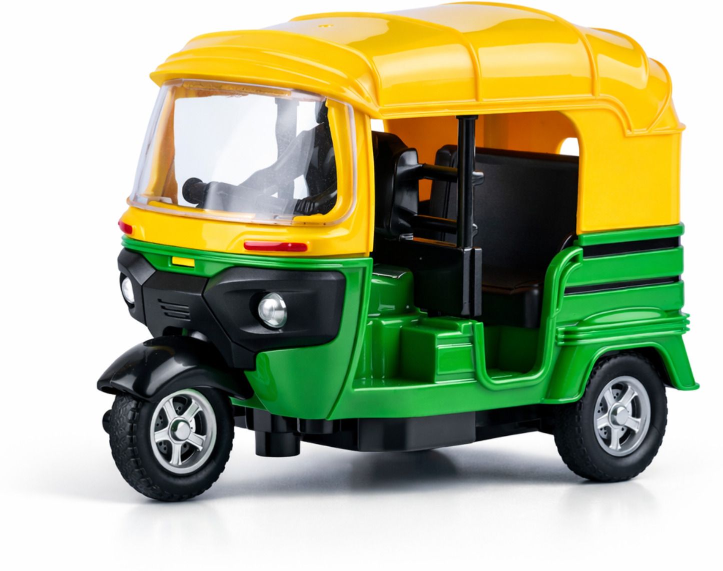 Gully Auto Rickshaw Toy Pull back Play for Kids, Green-image-17