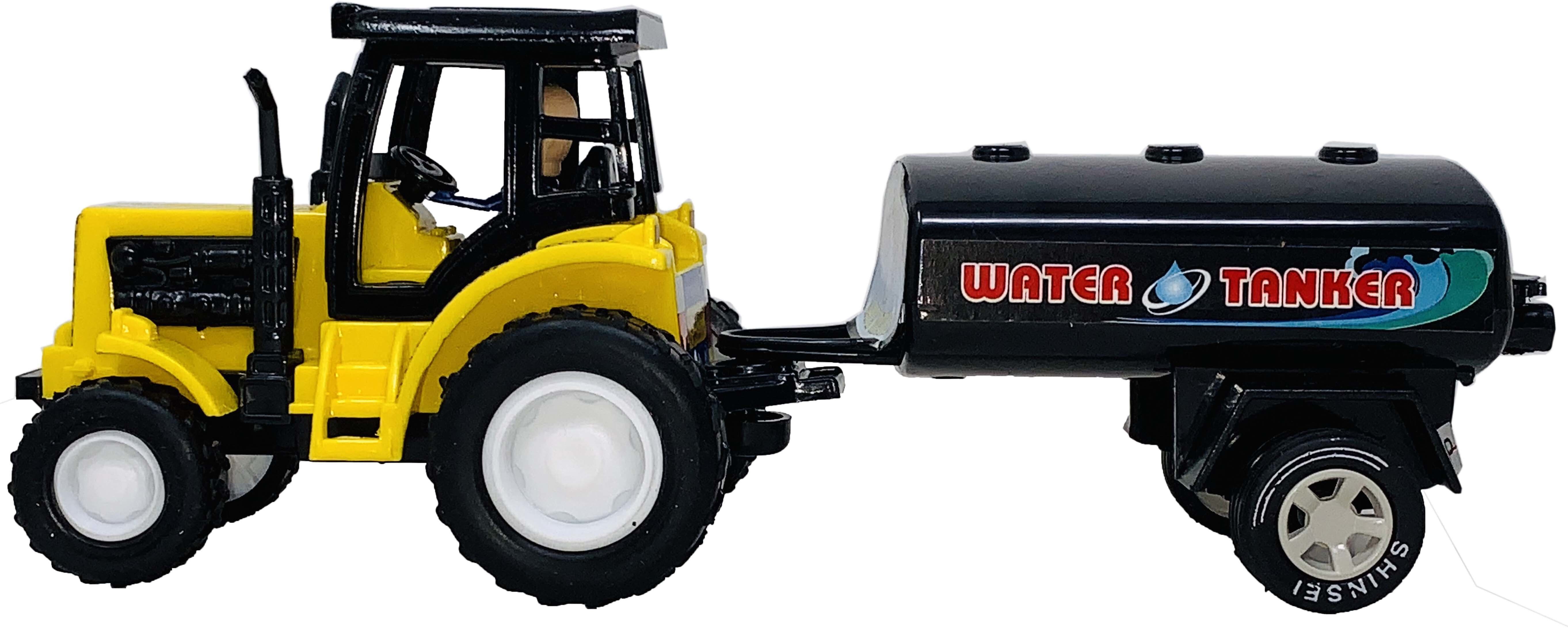 Vehicle Shishie - Tractor With Watre Tanker - Yellow (Single)-image-48