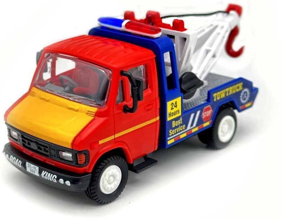 TUF 07 Tow Truck Pull Back Toy for Kids, Rescue Vehicle, 3Y+-image-37