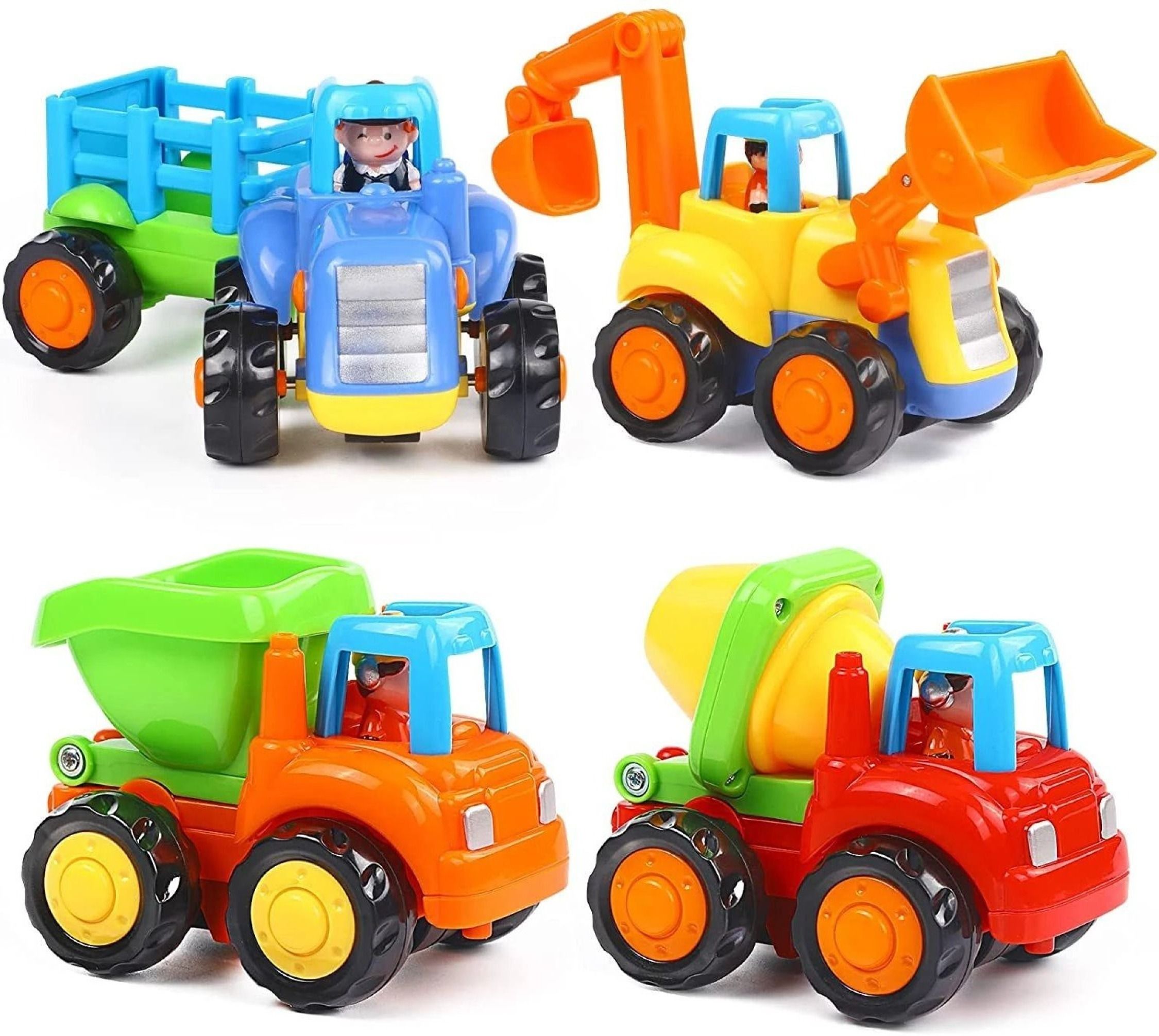 Set of 4 Excavator Cement mixer Dumper Tractor | RSH344-image-46
