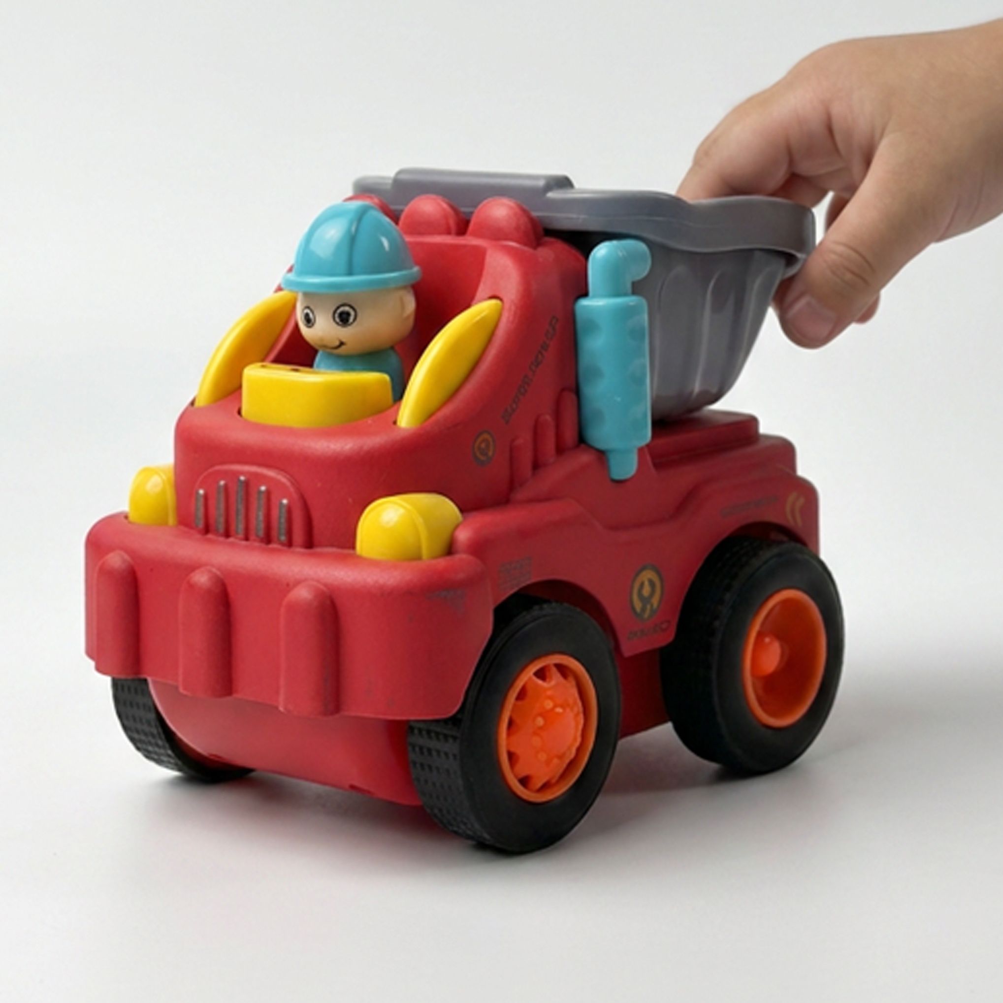 nvf Construction Dump Truck Toy with Driver Figure | Push & Go Tipper Truck for Kids-picture-23