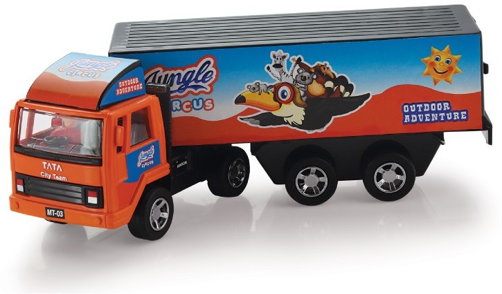 techzage Pull Back & Go Tractor With Trolley Toys for kids image 1