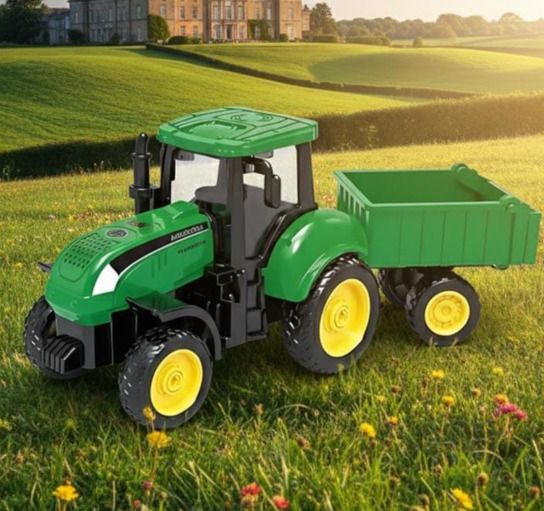 ragiluxe Agriculture Green Tractor Toy with Trailer, Kids Farm Vehicle-picture-24