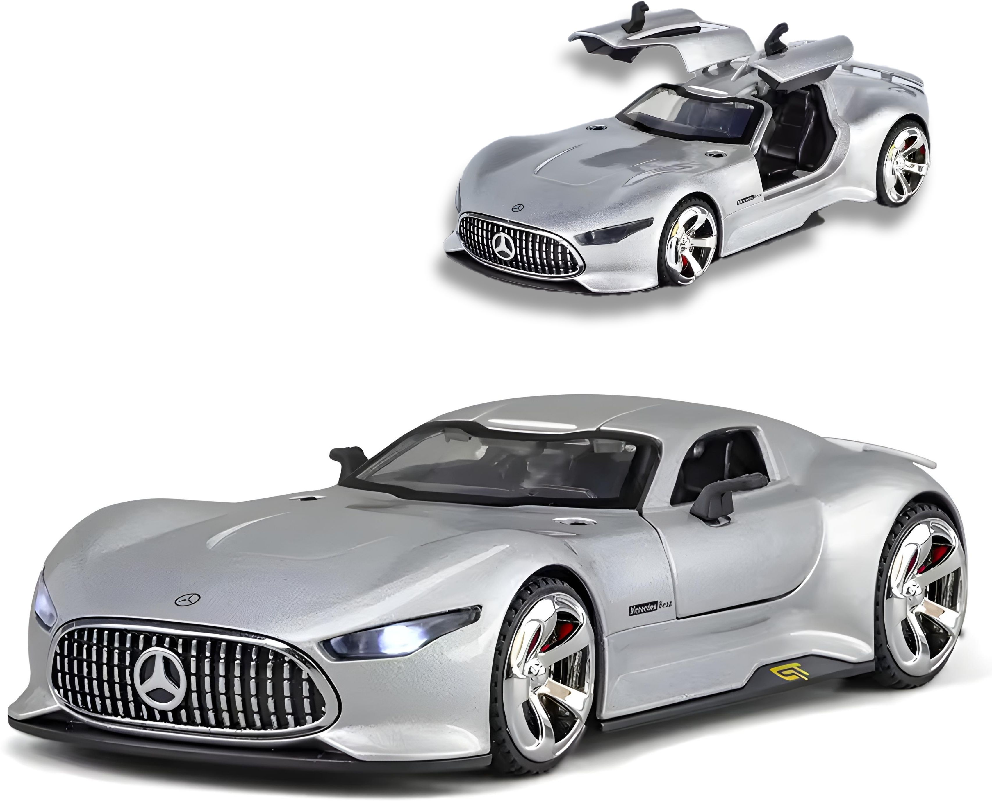 Mercedes Vision AMG GT 1:32 Die-Cast Car with Lights & Sound, Gull-Wing Doors-image-40