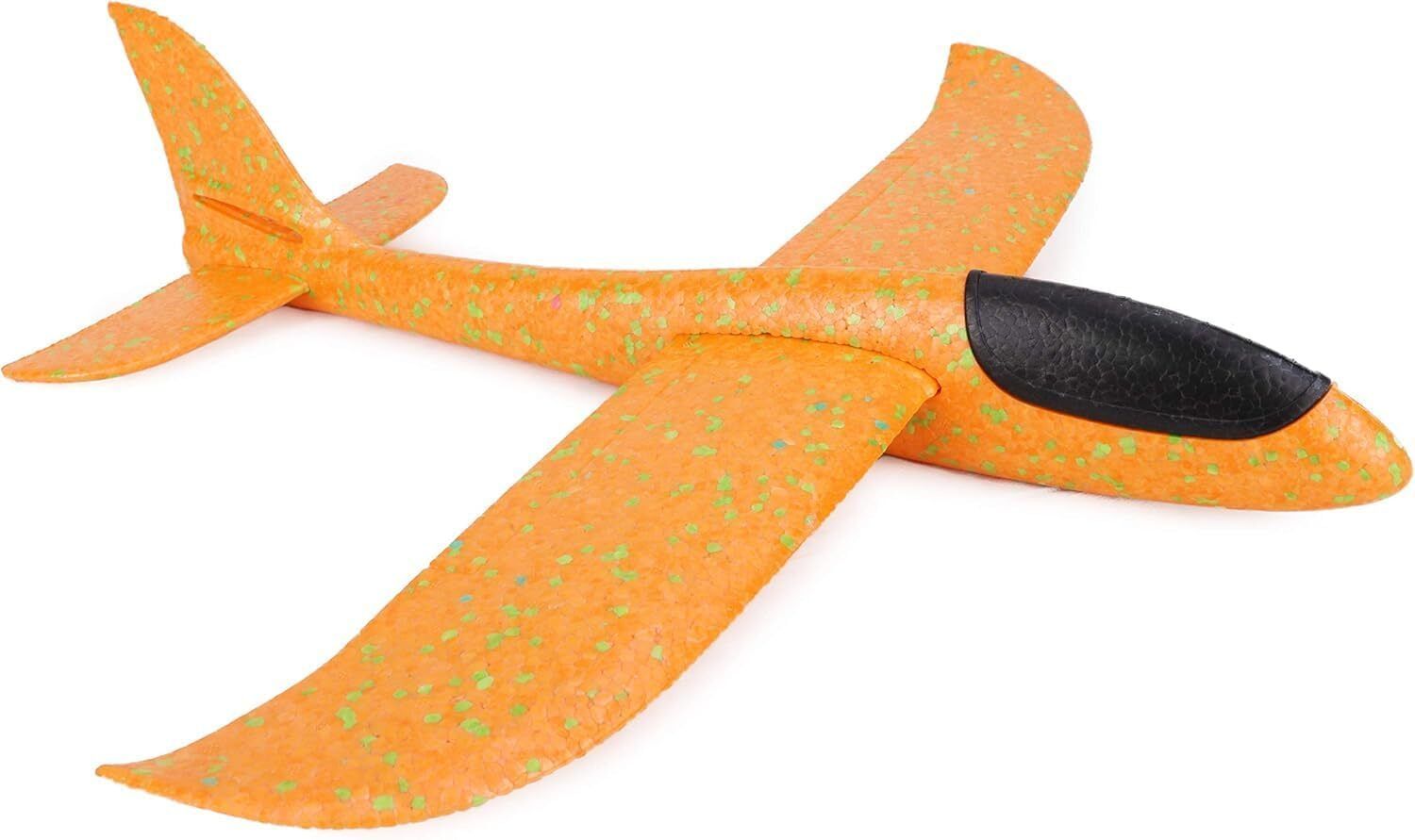 Foam Glider Plane Toy 17.5 inch Throwing Airplane with Dual Flight Mode Gift kid