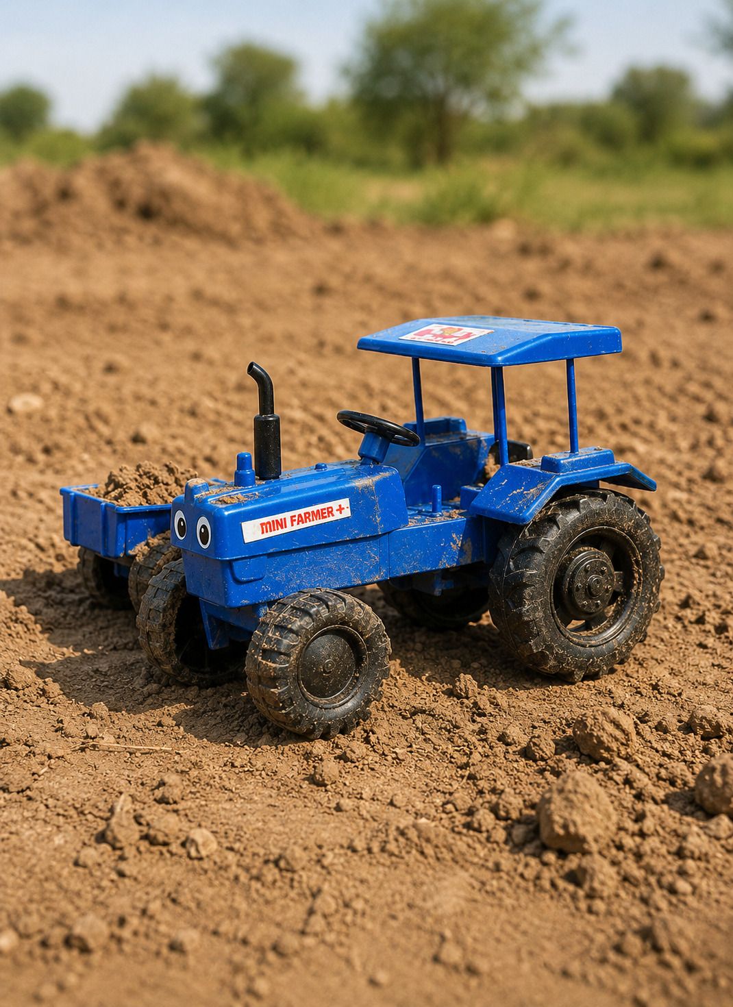 Kids Tractor Trolley Toy | Strong Plastic Farming Vehicle-image-47
