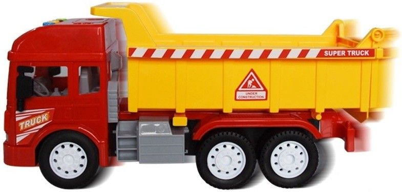 quasar Unbreakable Jumping Dumper Truck Construction Truck, 6 x 6 Friction Power Toy Trucks for 3+ Years Old Boys and Girls, Light & Sound Toy for Kids.-picture-10