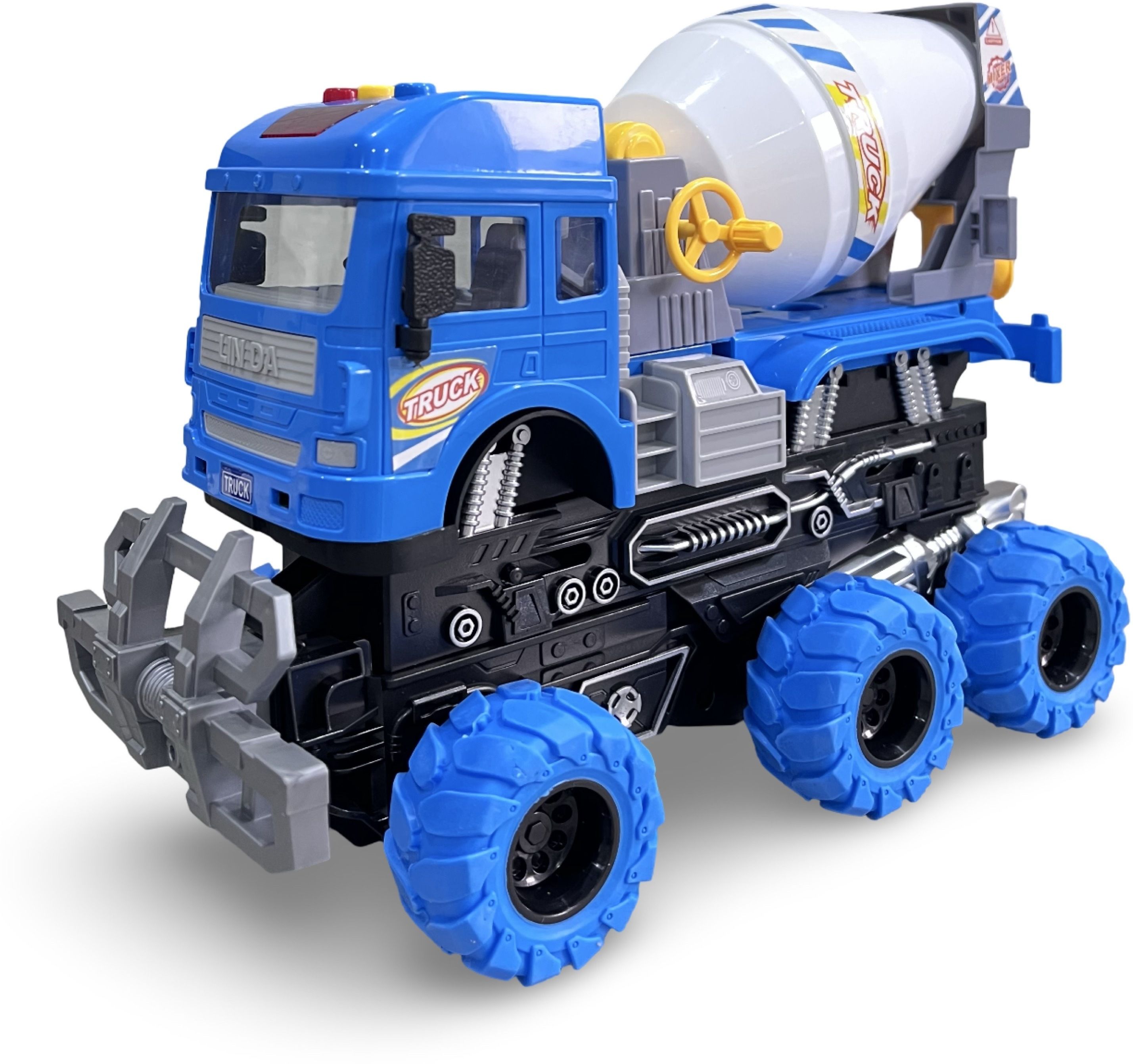 Cement Mixer Truck Friction Powere Vehicle For Kids With Light & Music-image-31