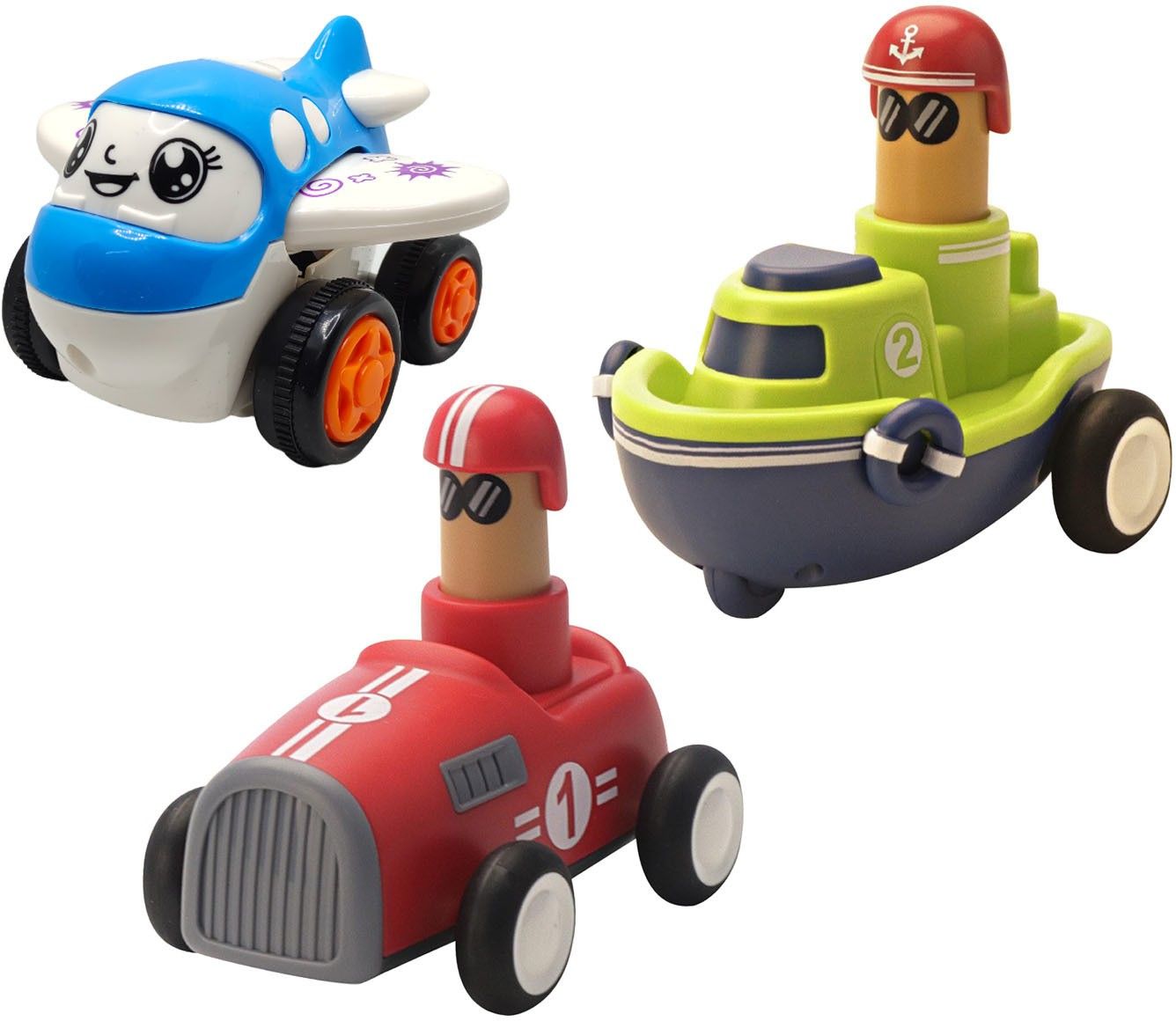 Unbreakable Four-Wheel Drive Friction Powered Diecast Toy Set-D198-image-4