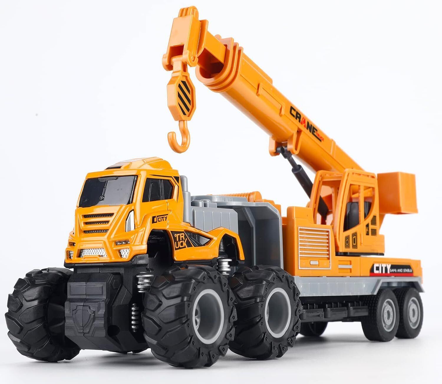 Metal Truck Toy Excavator Long Crane Vehicles Toy for 2 3 4 5 Year Kids Toy