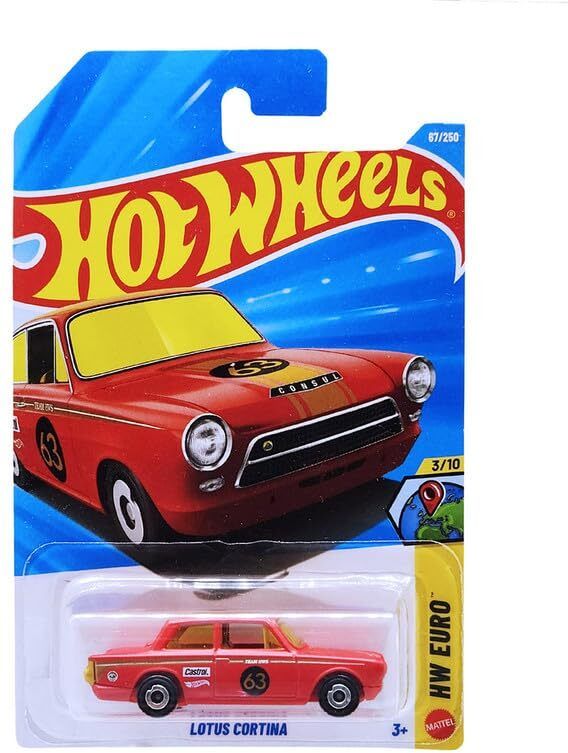 hot wheels Lotus Cortina HW Euro Ages 3 and Up 67/250 (Red)-picture-9
