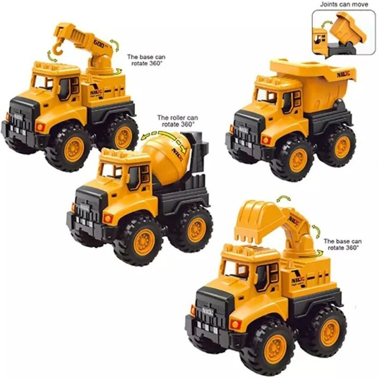 rutshra Jcb Toy Excavator, Dump ,Cement Truck and Crane | RSH7-picture-14