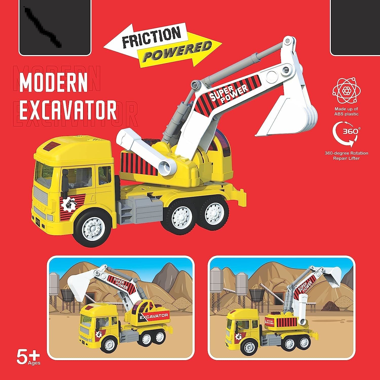 Super Power Modern Excavator 360 Degree Repair Lifter Toy For Kids-image-21