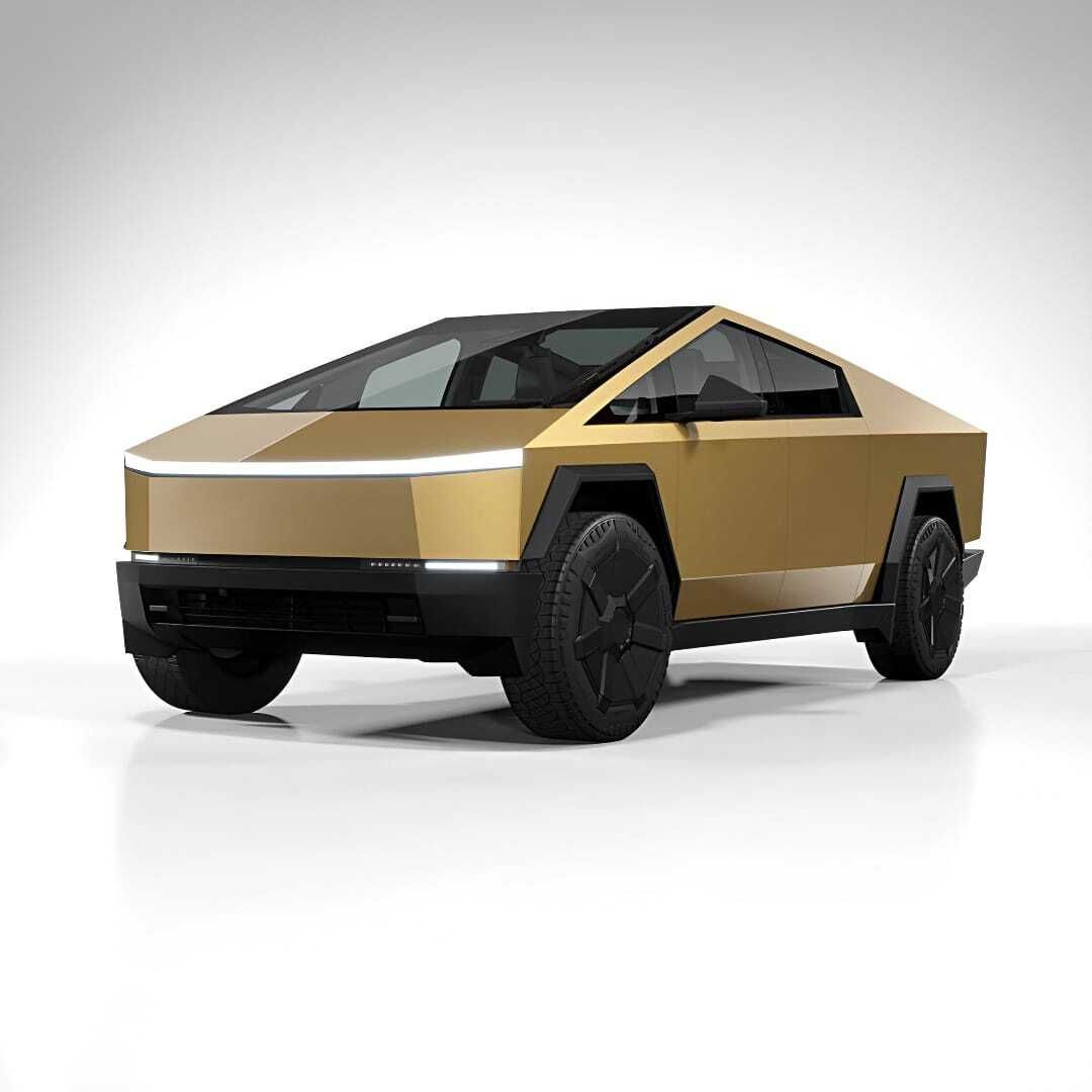 Tesla Cyber Truck toy car|Pullback feature|Diecast metal|Openable doors-image-41